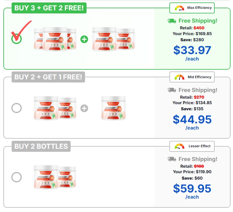 Arthryon Heat Relief Cream Pricing